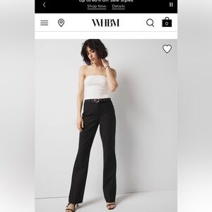 White House Black Market Elle Slim black trouser. NWT size 2 Lg